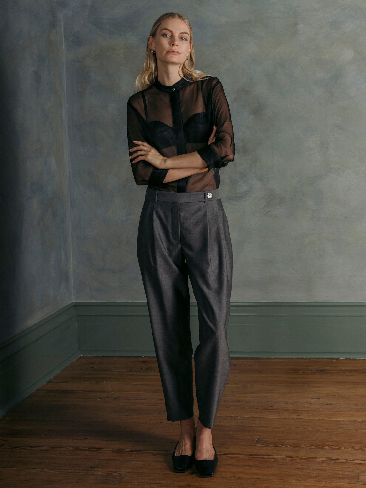 The Peg Trouser in Charcoal