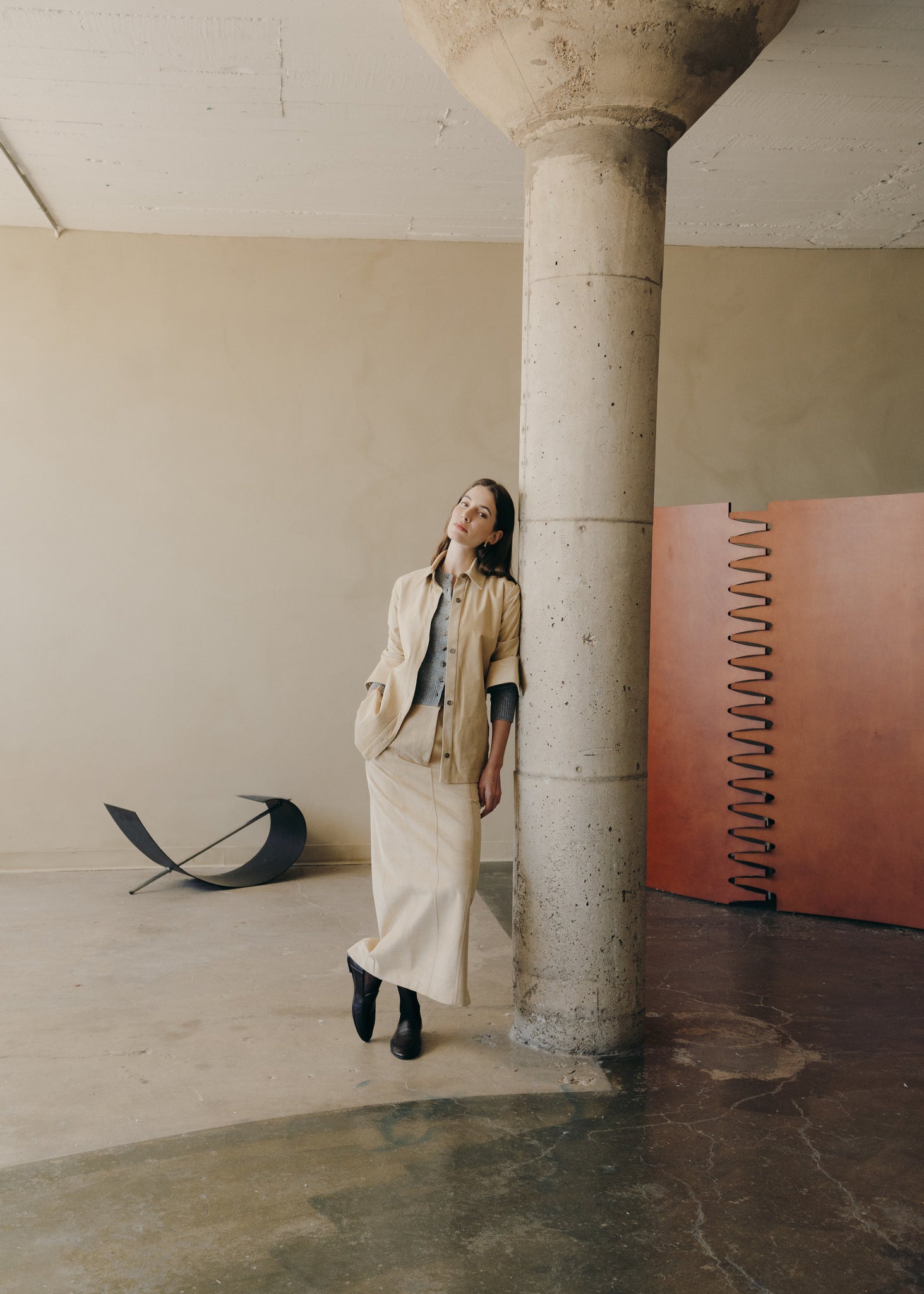 The Georgie Shirt Jacket in Chamois Suede