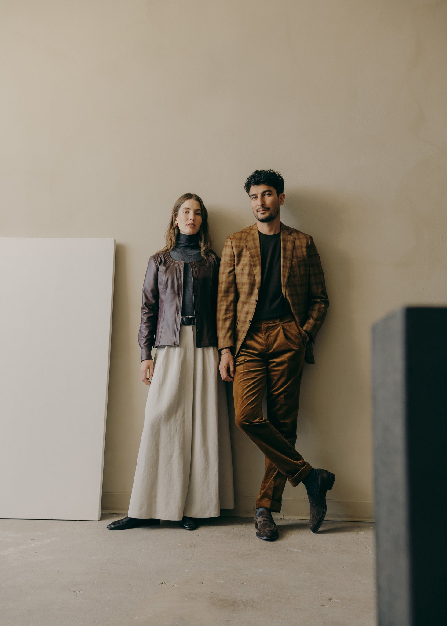 The Placket Skirt in Stone Winter Linen